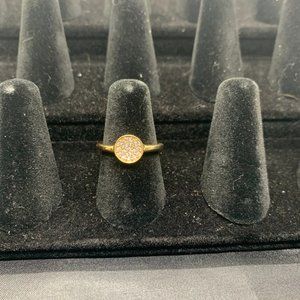 Melinda Maria Tiny Crystal Dotted Circle Ring